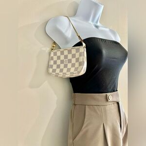 Mini Pochette damier azur